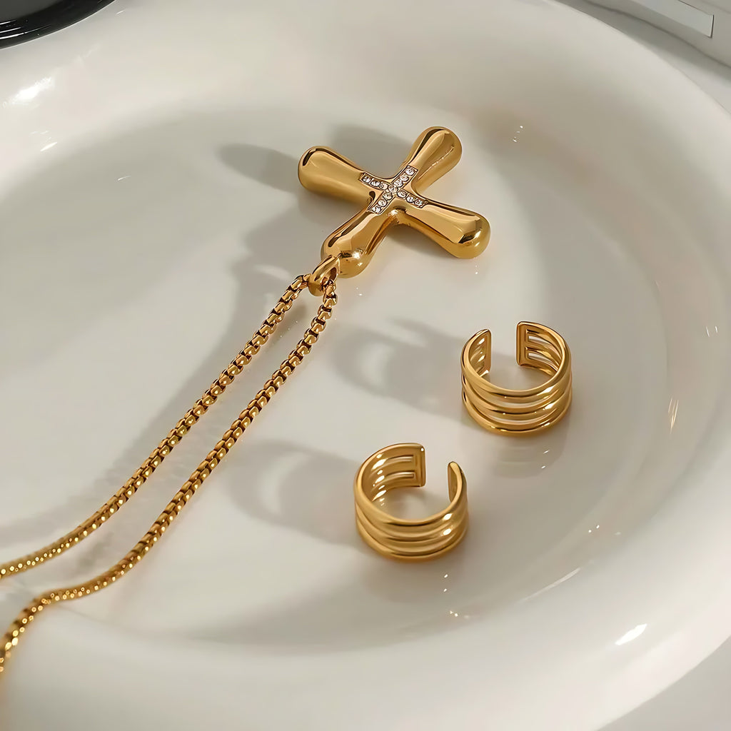 Greek Cross Pendant Necklace - Mirellien Jewelry