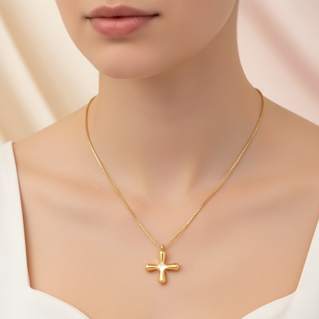 Greek Cross Pendant Necklace - Mirellien Jewelry