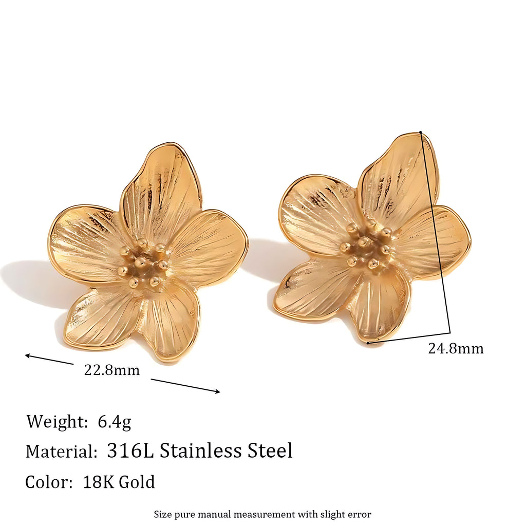 Flower Stud Earrings - Mirellien Jewelry