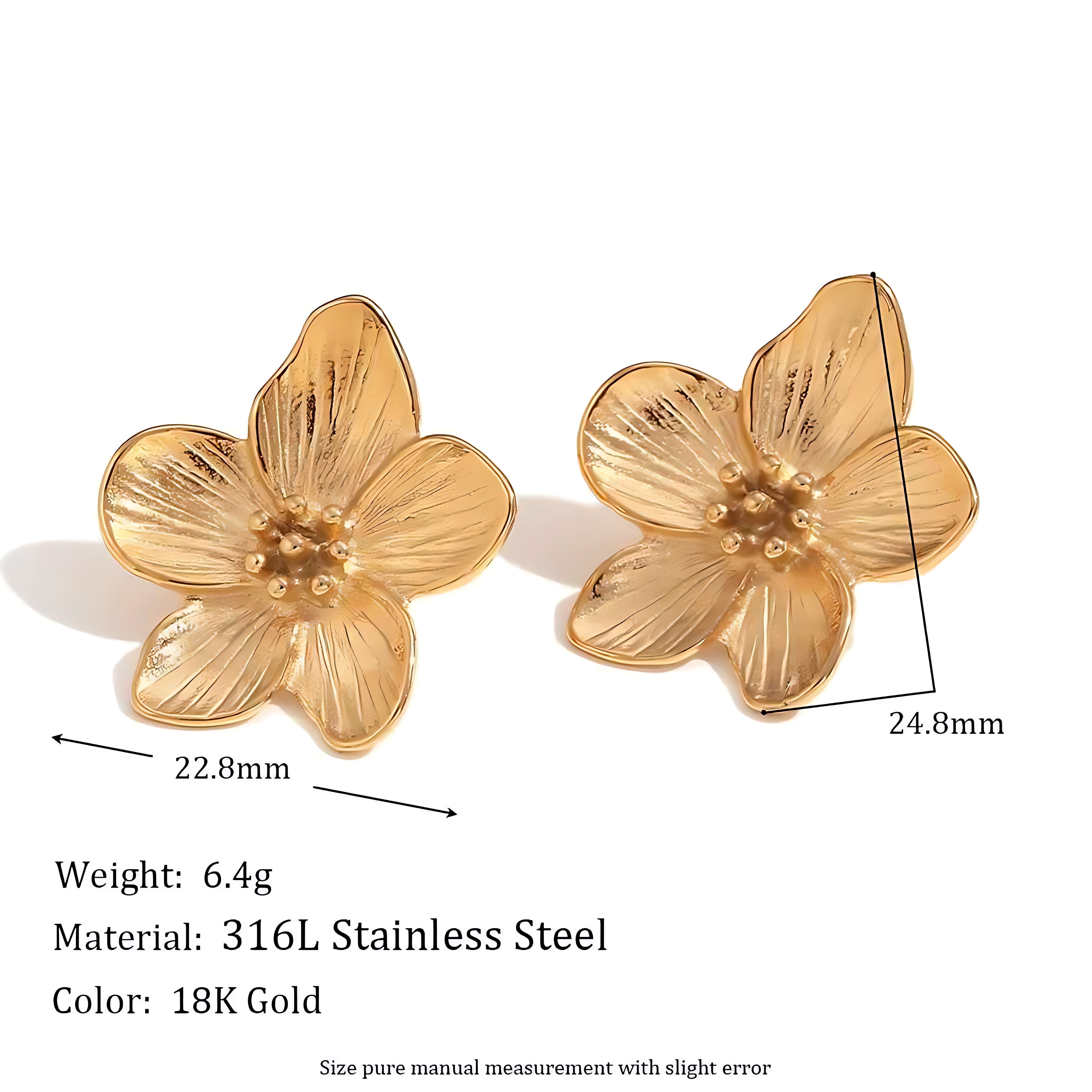 Flower Stud Earrings - Mirellien Jewelry