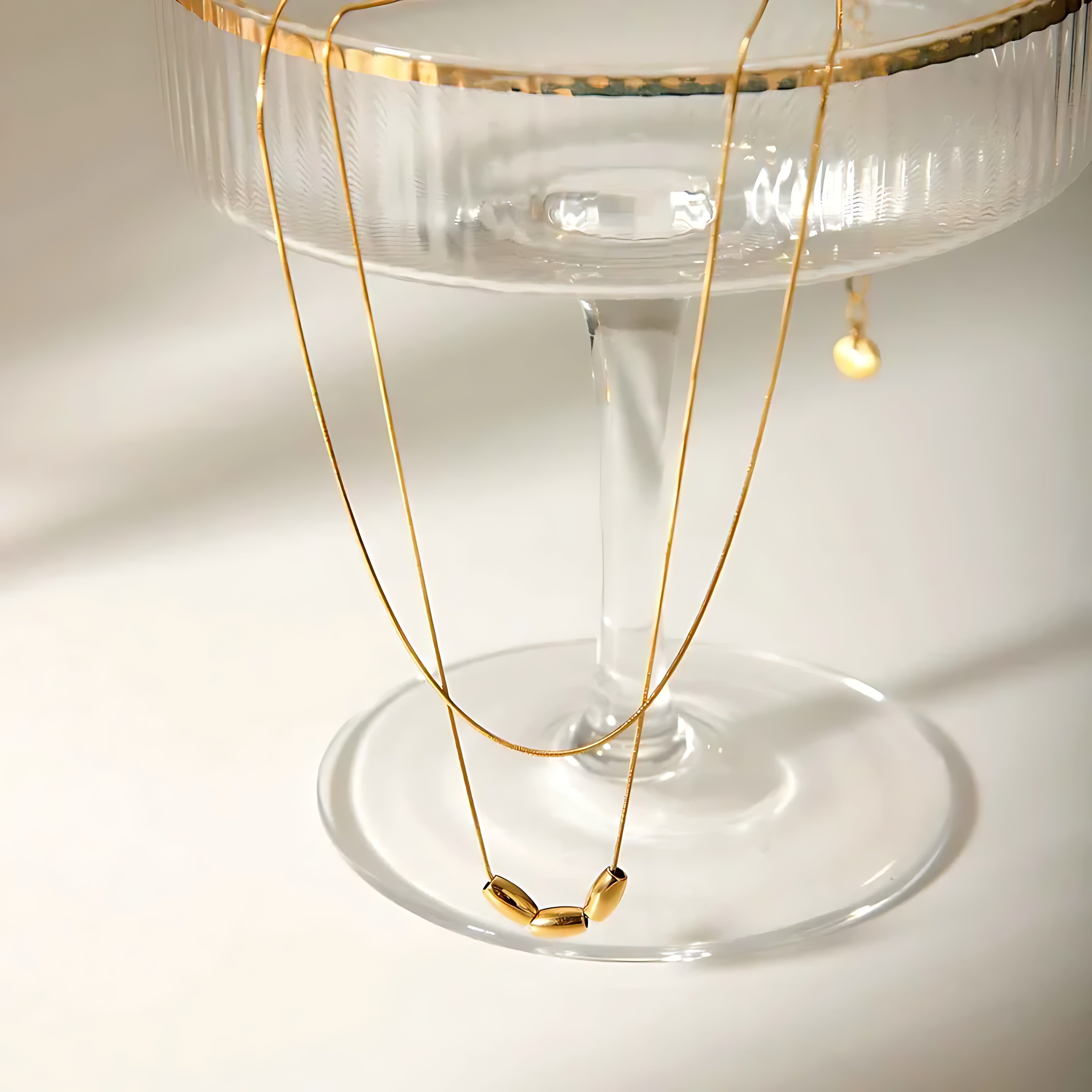 Geometric Snake Bone Chain Necklace - Mirellien Jewelry