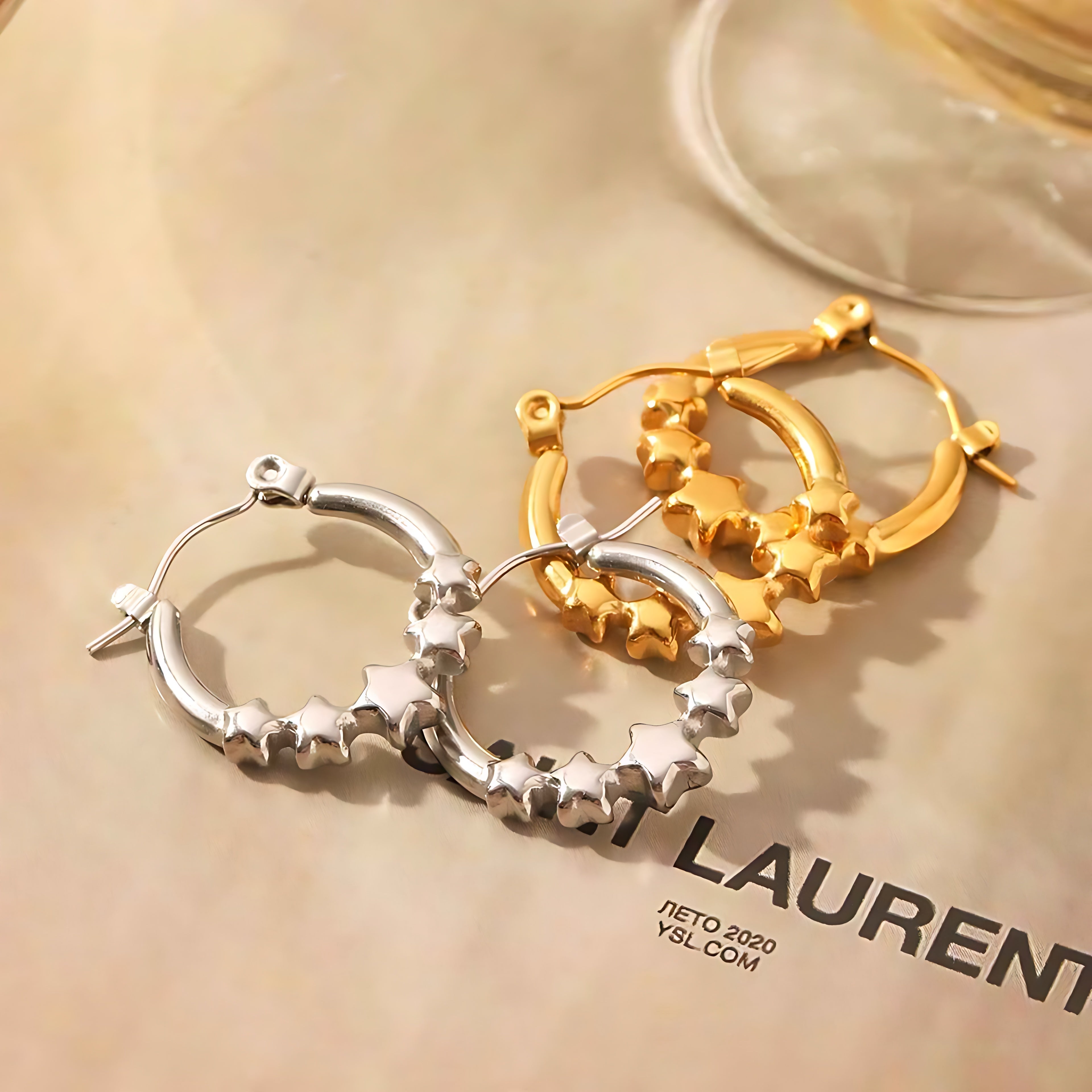 U-Shaped Star Earrings - Mirellien Jewelry