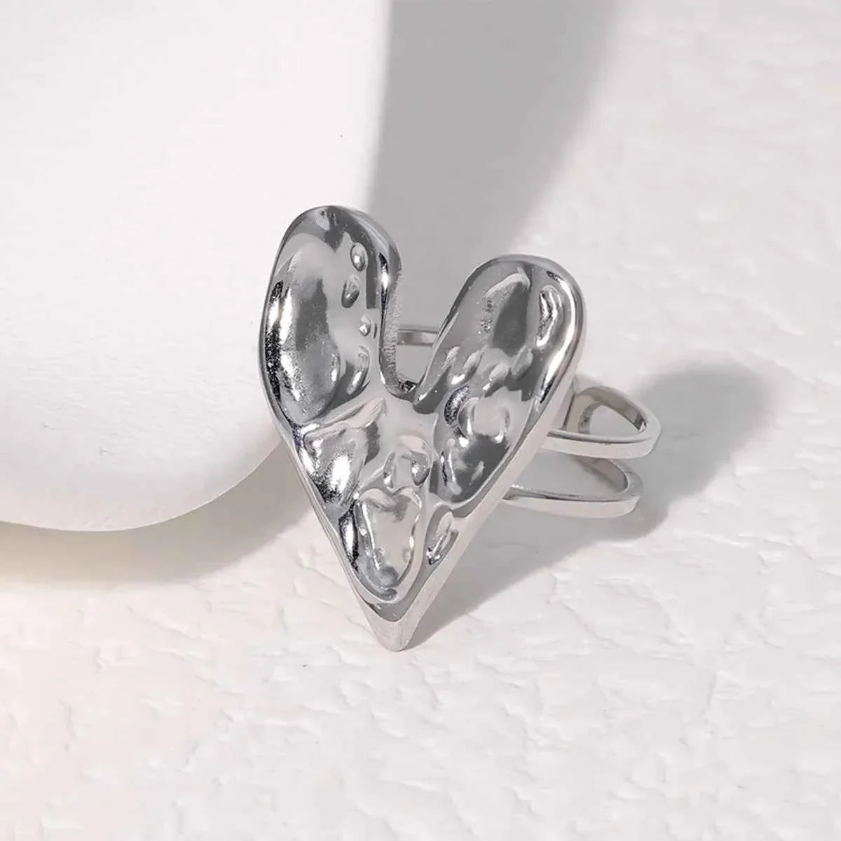 Gold Plated Adjustable Heart Ring