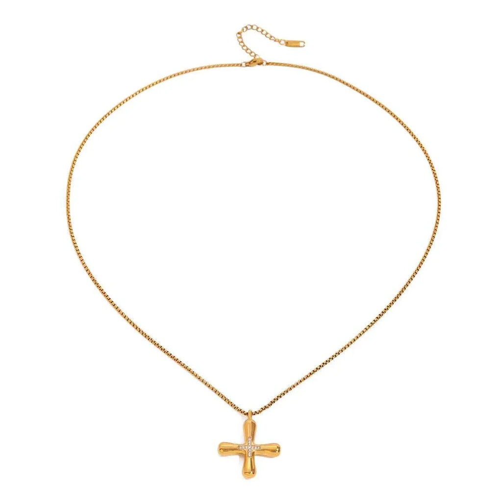 Greek Cross Pendant Necklace