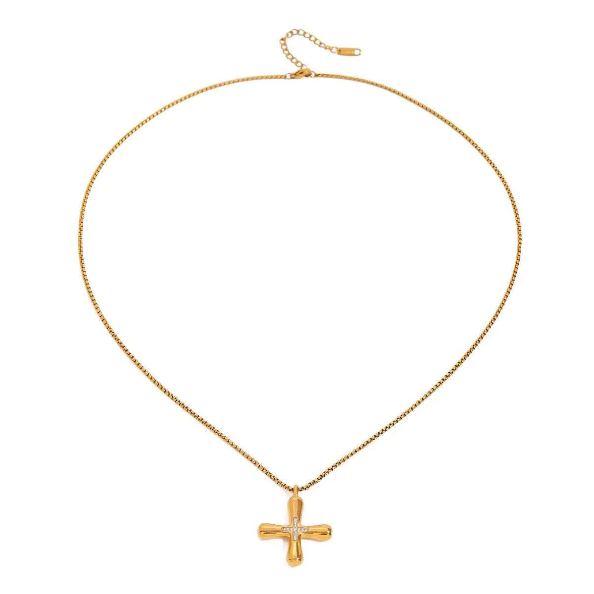 Greek Cross Pendant Necklace