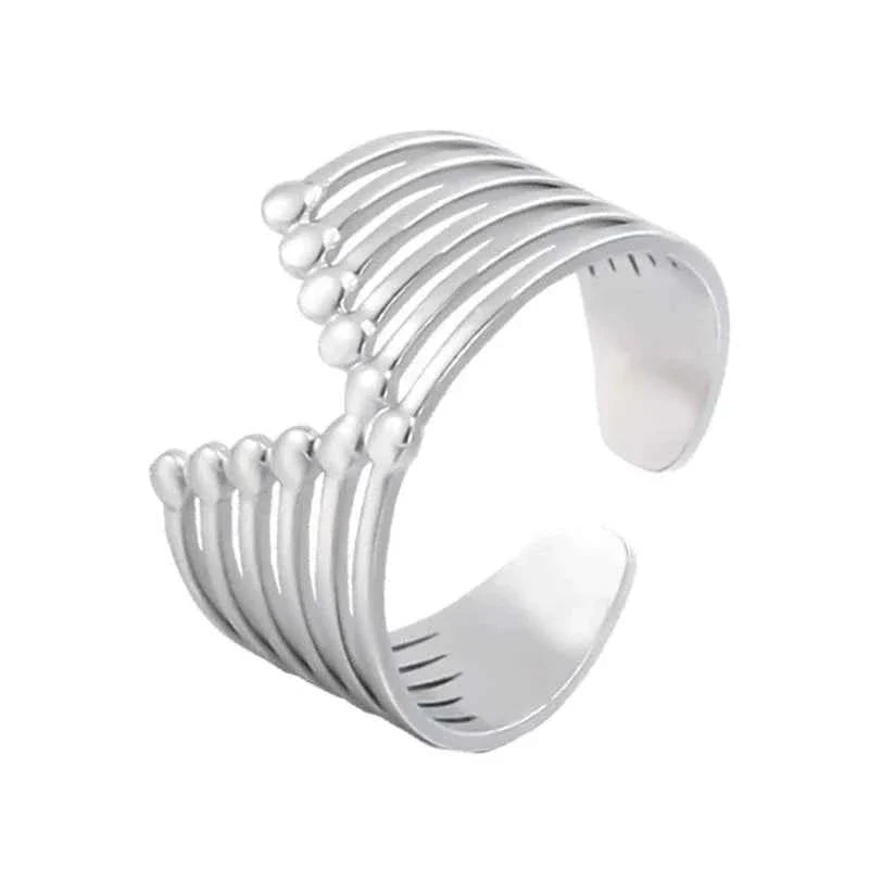 Gold Plated Adjustable Geometric Ring