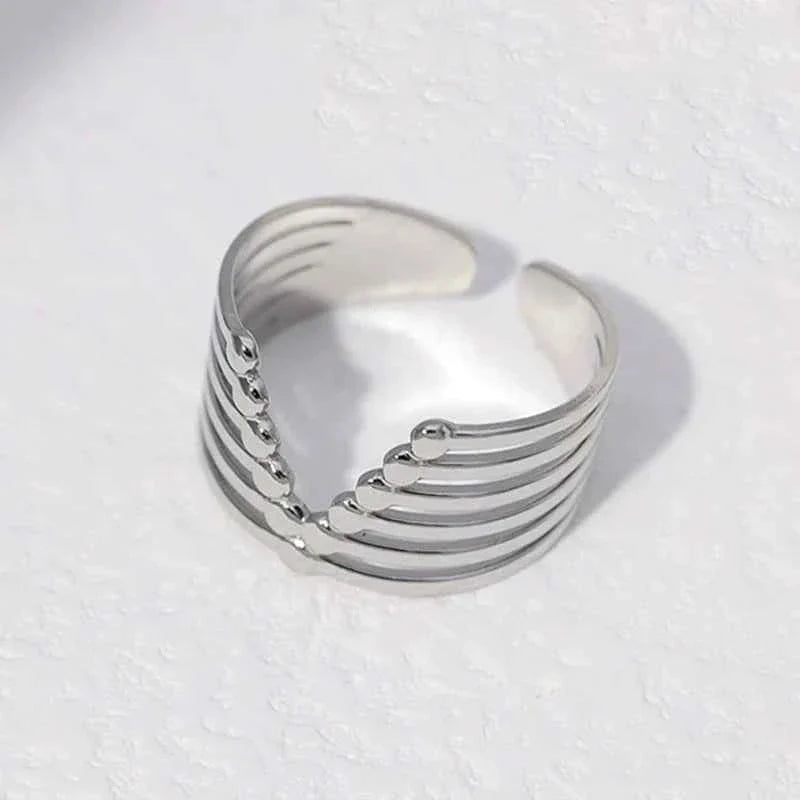 Gold Plated Adjustable Geometric Ring