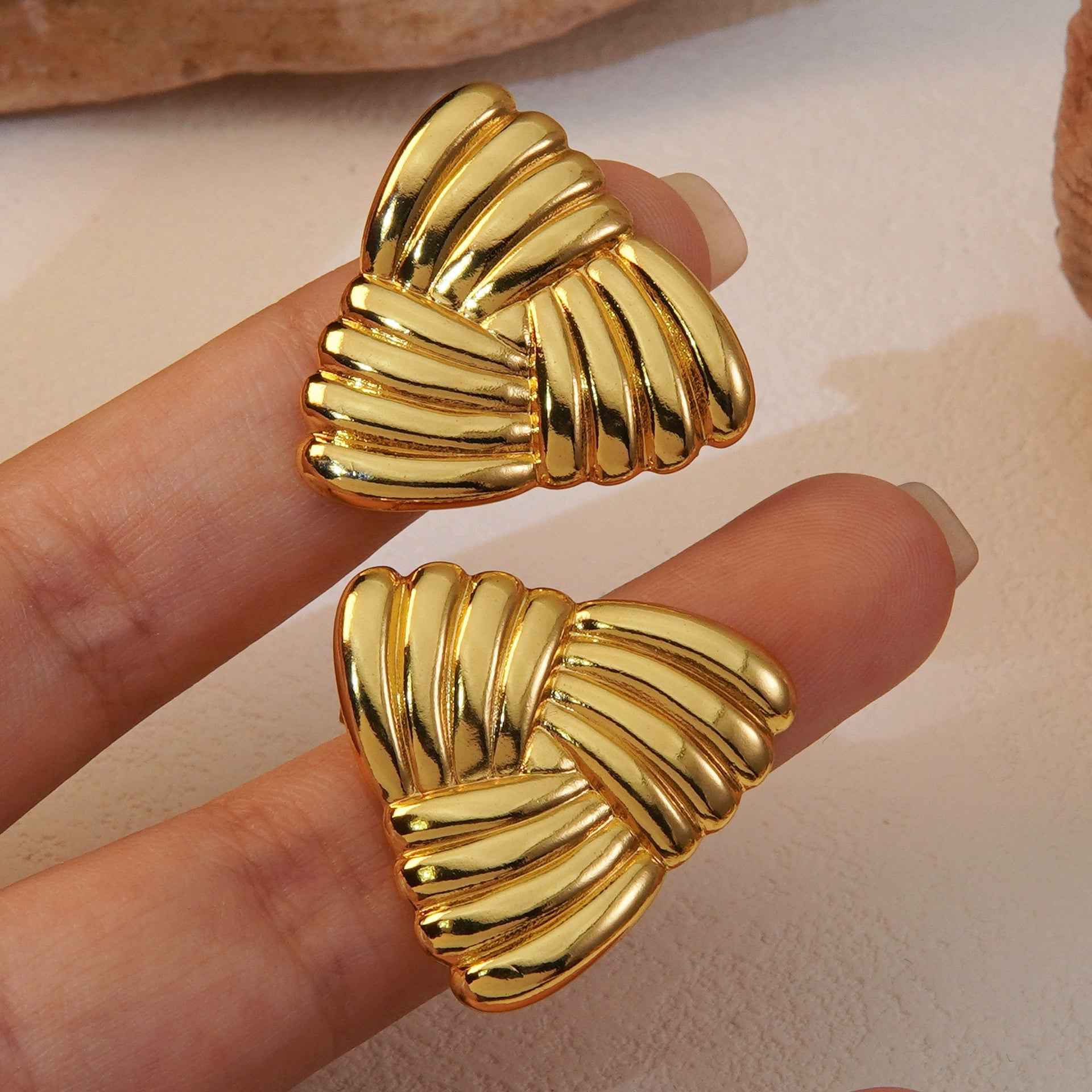 Geometric Triangle Earrings