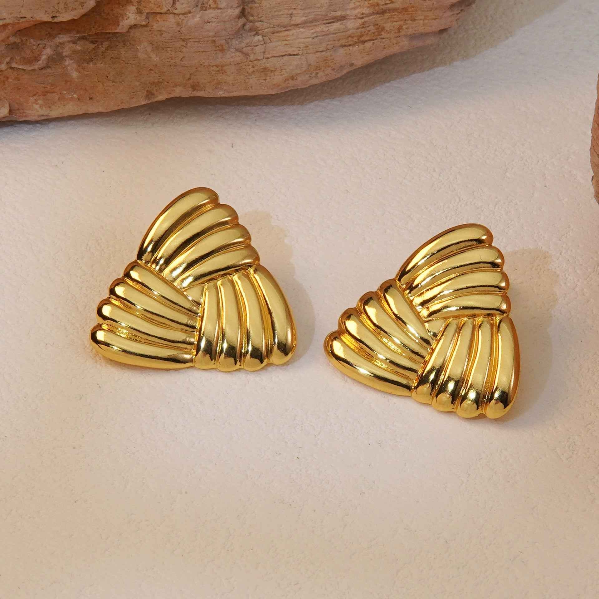 Geometric Triangle Earrings