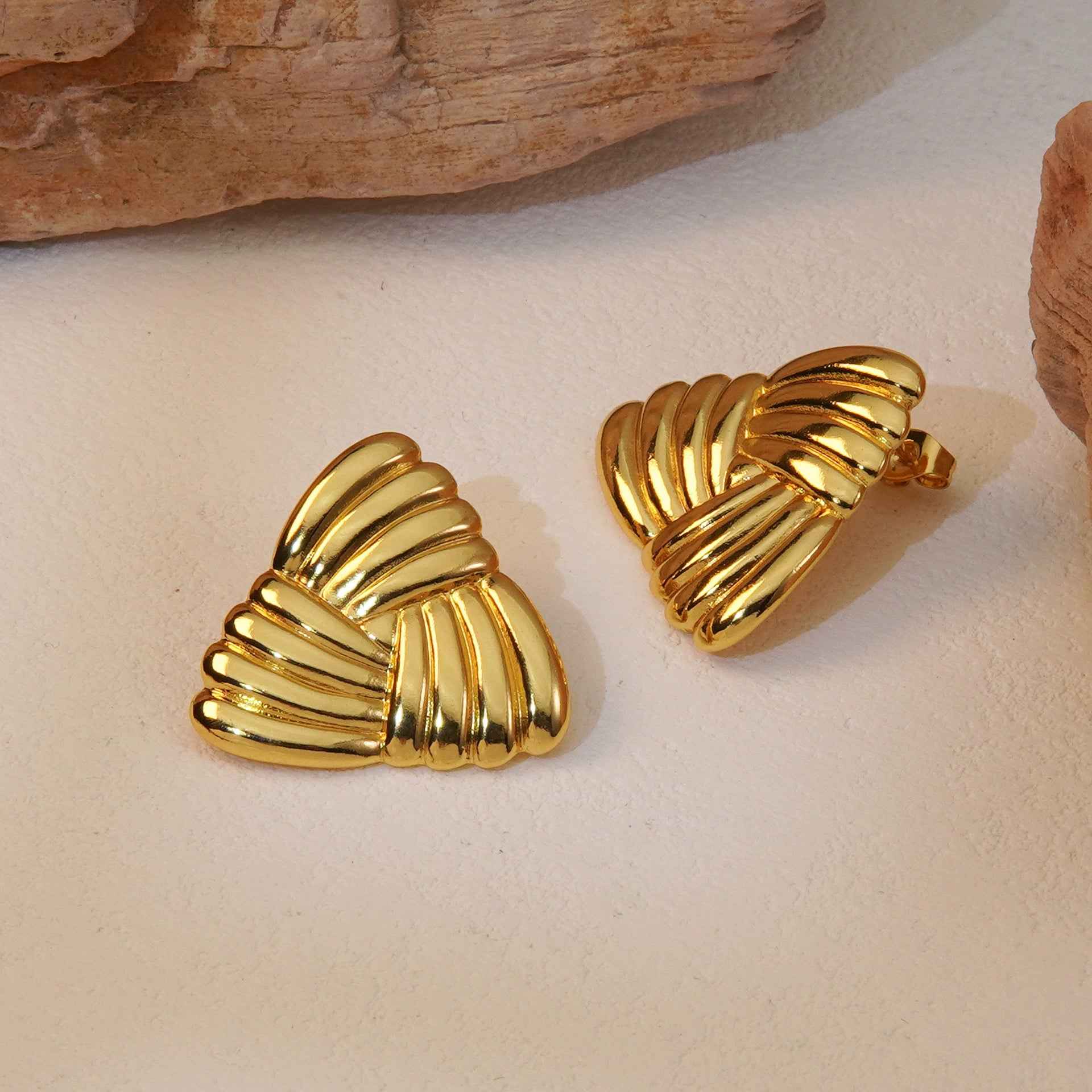 Geometric Triangle Earrings