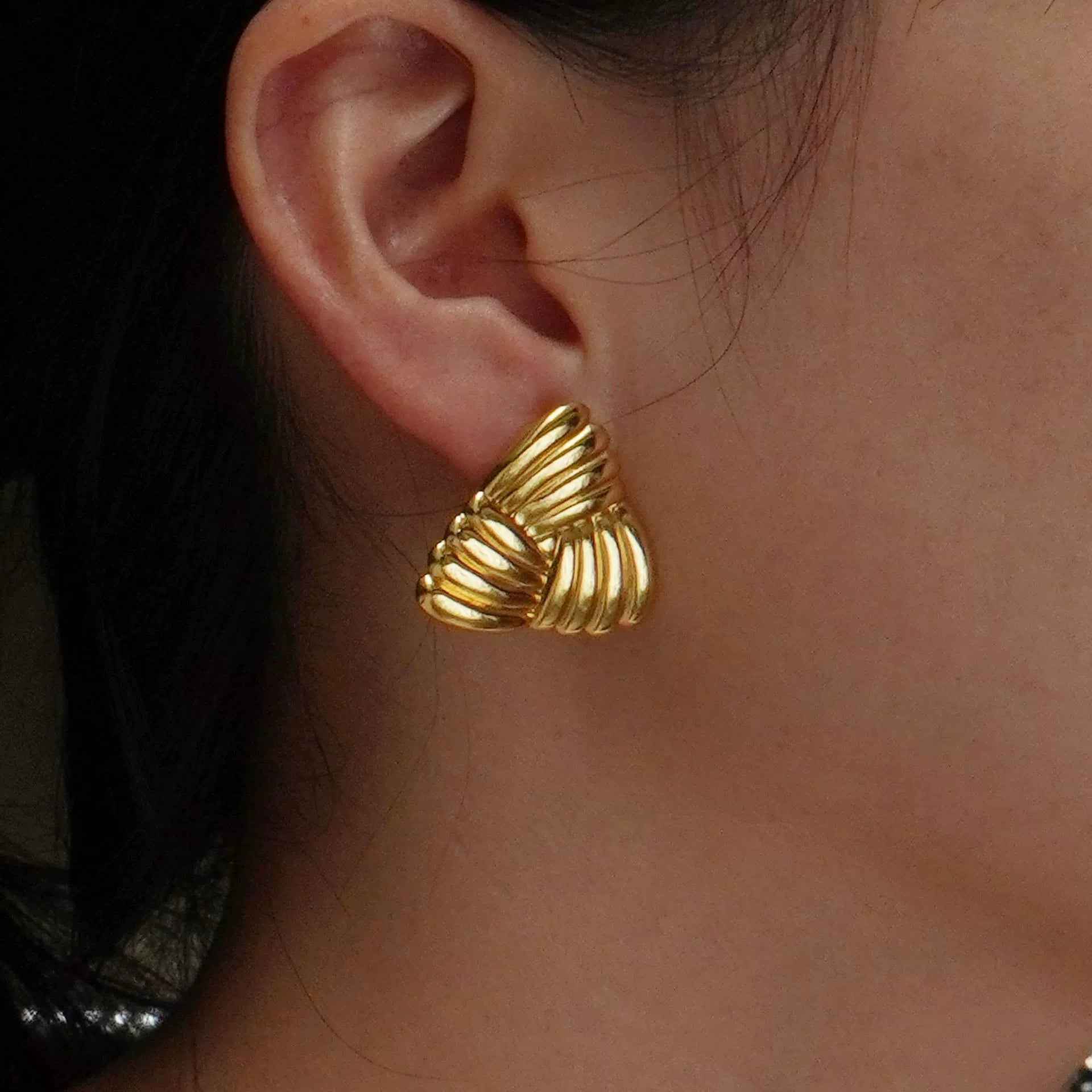 Geometric Triangle Earrings
