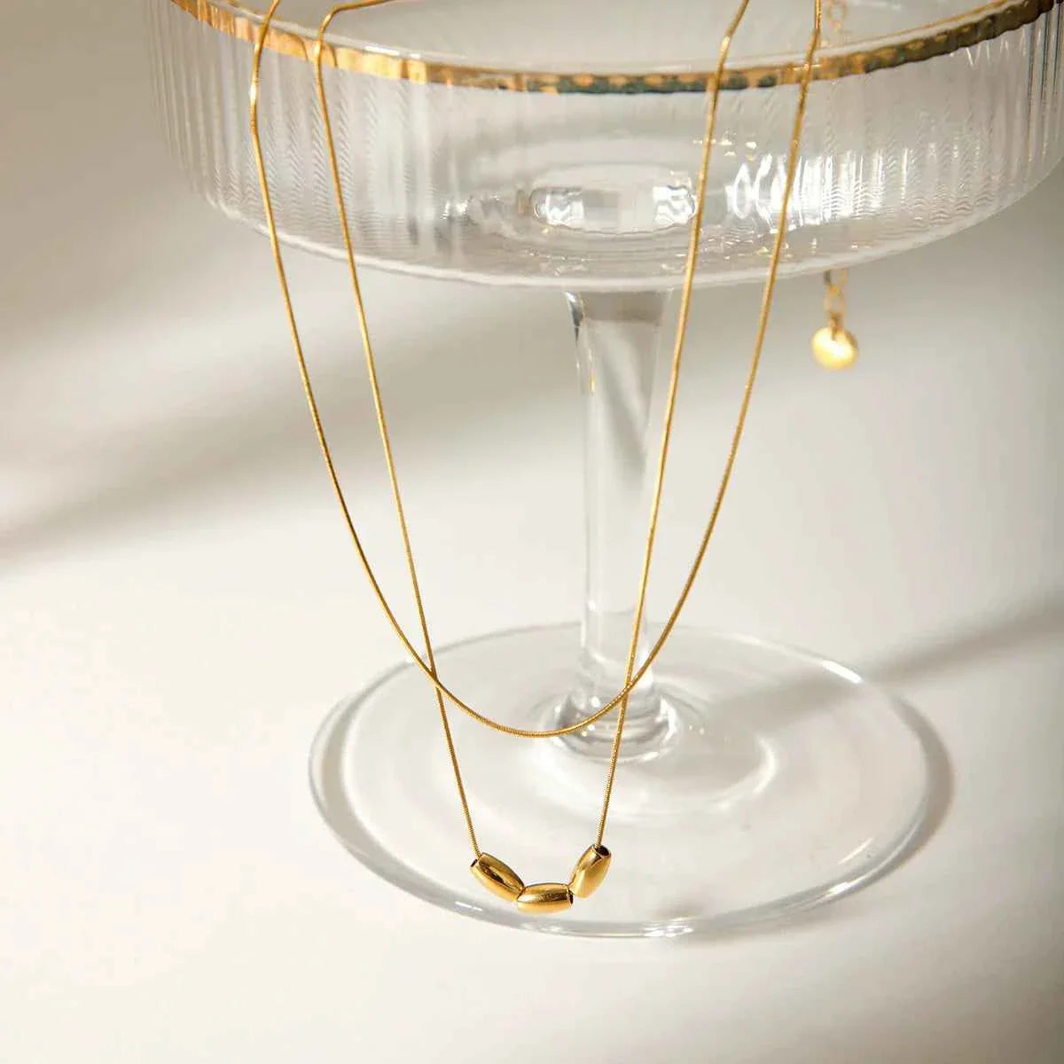 Geometric Snake Bone Chain Necklace