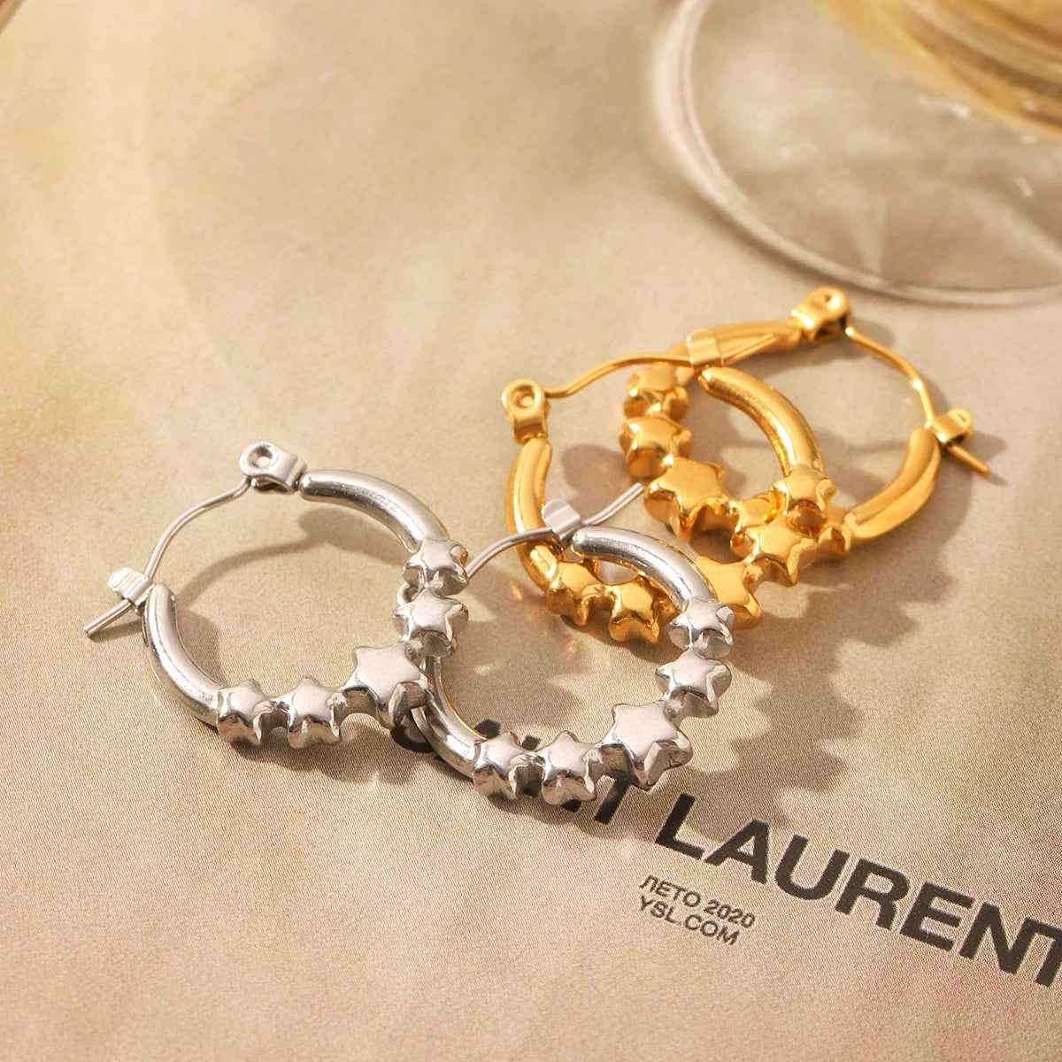 U-Shaped Star Earrings
